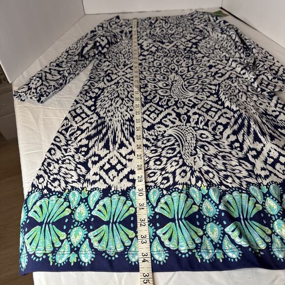 Lilly Pulitzer Hollee Dress Bright Navy Pineapple Coastal Pima Cotton Size S NWT - Picture 10 of 11